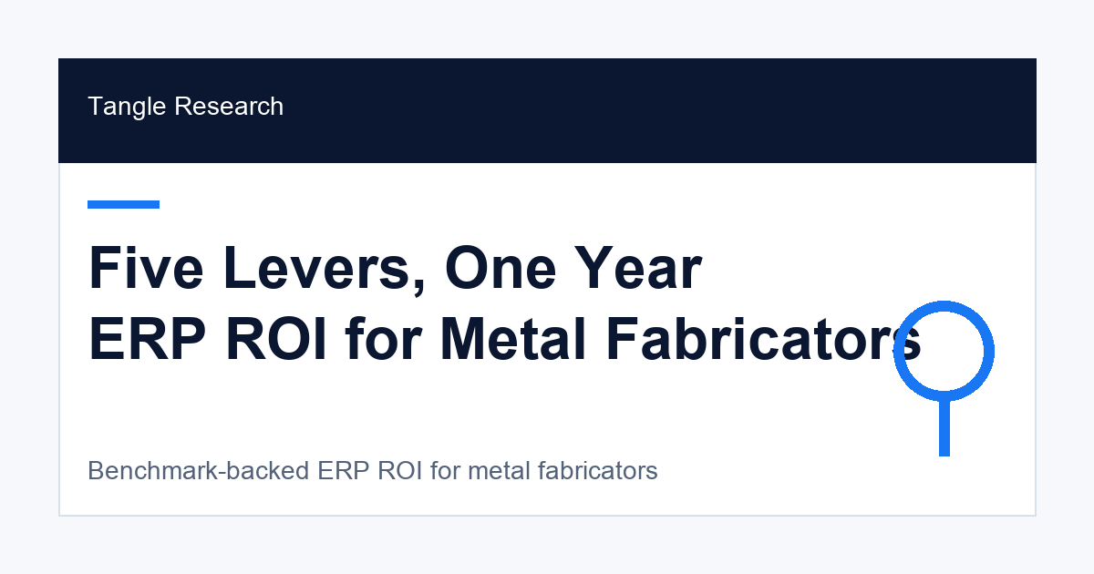 ERP ROI for Metal Fabricators: Five Levers, One Year research graphic