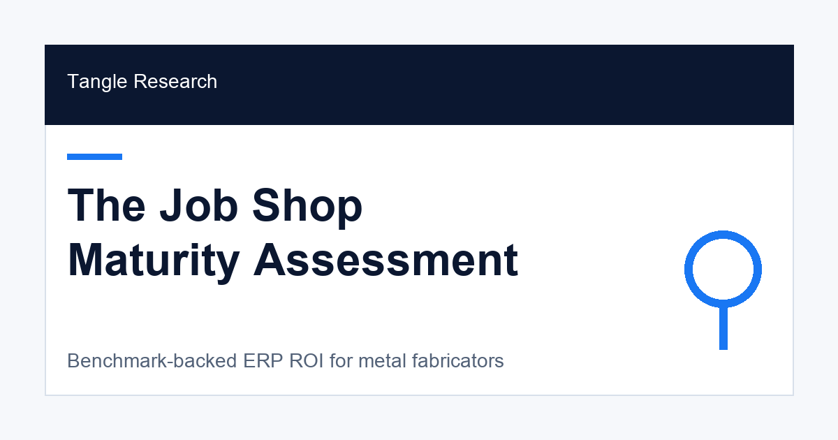 The Job Shop Maturity Assessment research graphic