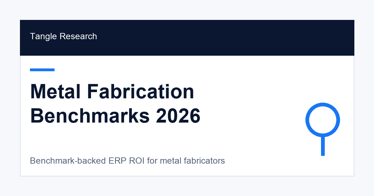 Metal Fabrication Industry Benchmarks, 2026 Edition research graphic